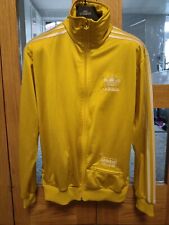 Mens Retro Adidas Originals Yellow Chile 62 Tracksuit Top Jacket In Size Small