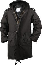 Black Military Cold Weather M-51 Fishtail Parka Jacket