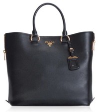 PRADA Vitello Phenix Hand Bag Black With Prada certificate — Not used(RRP£2200)