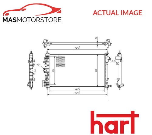 Engine cooling radiator hart - engine,