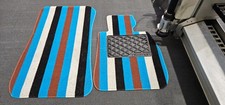 Tailored stripe car mats - mats, for