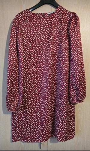 Red polka dot satin puff - polka,