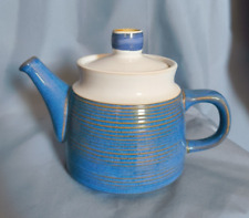Vintage Denby Chatsworth Blue & White Tea Pot