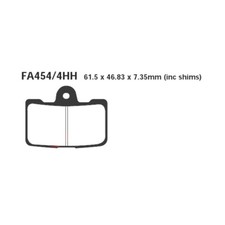 2 PAIRS BRAKE PADS EBC HH