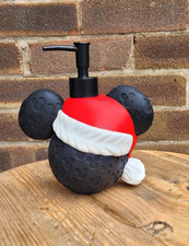 Christmas Mickey Mouse head santa hat shaped soap lotion pump dispenser Disney