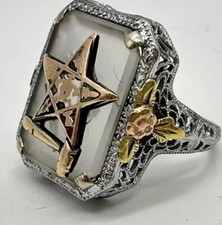 Old 14K White Gold Filigree