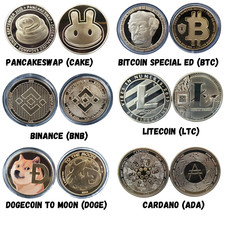 Physical Crypto Coins CAKE LTC