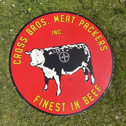 Double sided enamel - sided, sign