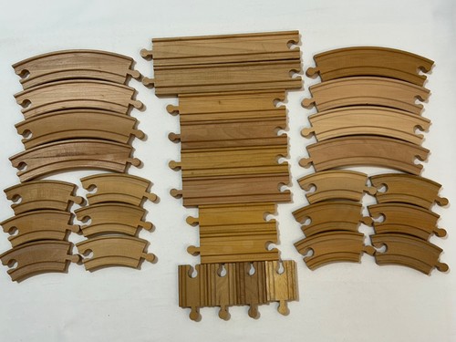 Wooden train track - wooden, x32