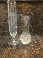 Vintage Etched Glass Champagne