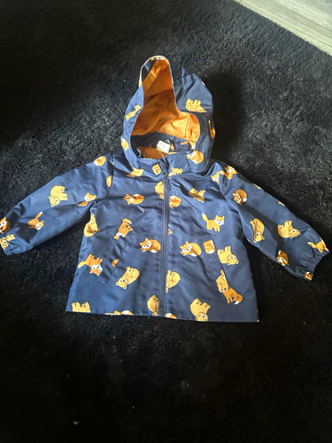 Hnm blue hooded zip - blue, raincoat