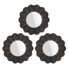 Set Of 3 Wall Mirrors Brushed
