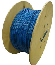 6mm Blue Cable Drawcord Rope Polypropylene x 500m Wooden Drum Drawrope Poly