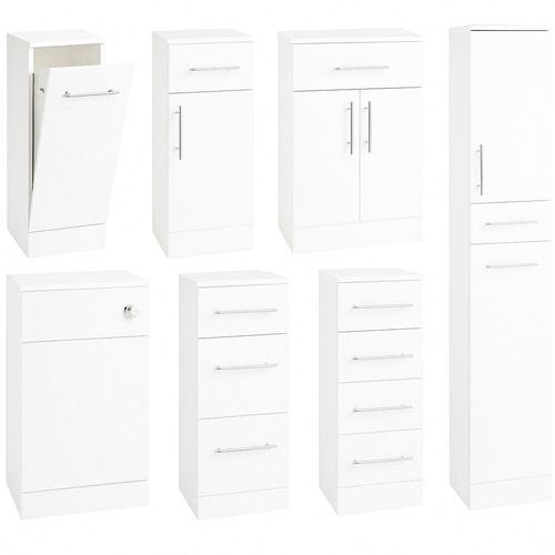 Gloss white bathroom cupboard - gloss,
