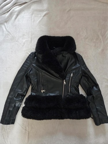 Women contrast black faux - contrast,