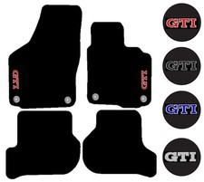 Fits VW Golf Mk5 Round 2007-2008 Black Tailored Car Mats GTI Badge / Motif /Logo