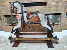 Stevenson Brothers Early Dapple Grey Rocking Horse 1980s Vintage Unique Plaque