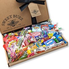 American Sweets Candy 50 Piece Gift Box Hamper Personalised Candies USA Chews