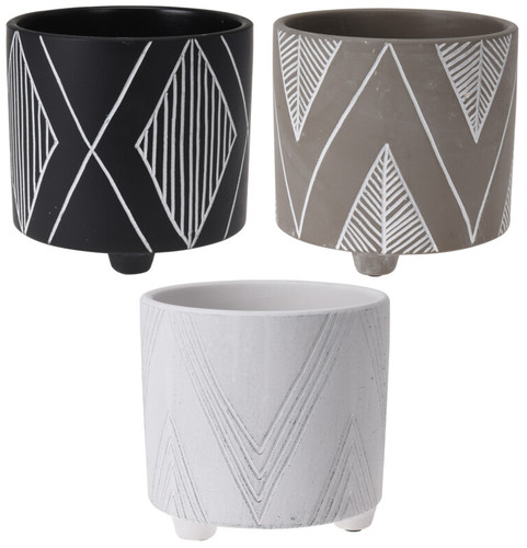 Small ceramic plant pot - small, cover