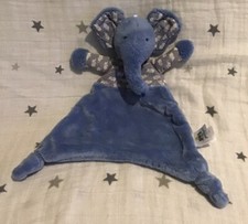 Jellycat Indigo Elly Elephant Soother Blue Blankie Comforter Plush Soft Toy