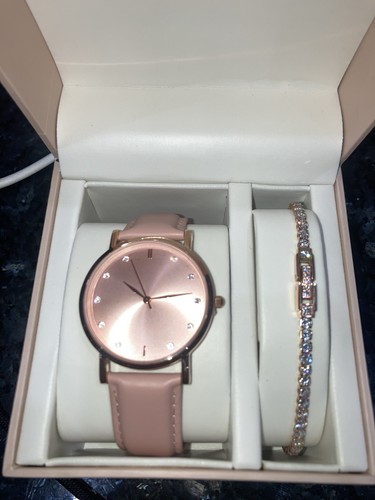 Diamonique watch and bracelet - diamonique-,