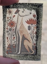 Stained glass Greyhound