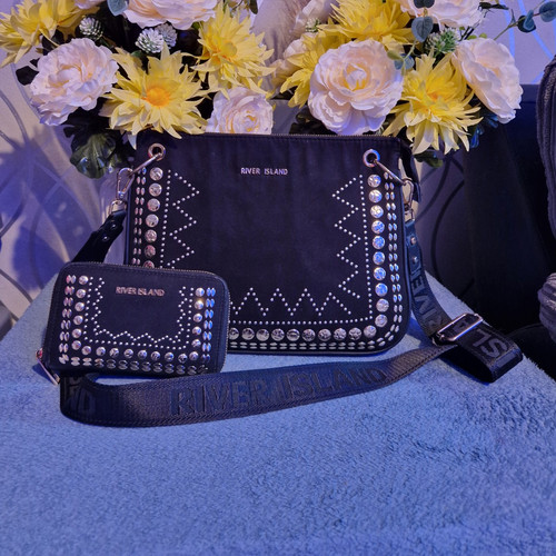 River island black studded - river,