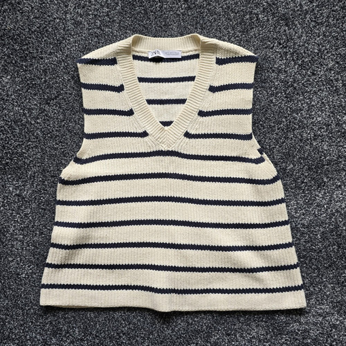 Zara women cream navy - cream,