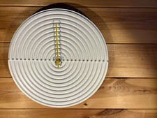 Made.com New and Boxed Labyrinth Styled Grooved White Wooden Clock