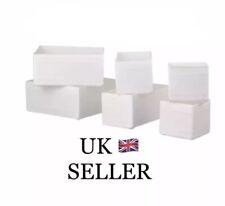 Ikea Skubb set of 6 drawer organiser storage boxes wardrobe White Brand New
