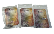 Leather Working Button Stud 5/16" (8 mm) Screw Back Nickel Plate x3