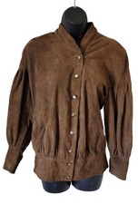VTG Polly Edwards for Tenderness Brown Suede Jacket w/pockets Size 6 Farmcore