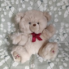 Beige Teddy Bear - 'LOVE ME' - DS NICHOLASS - Large Soft Fluffy - 12"/30cm