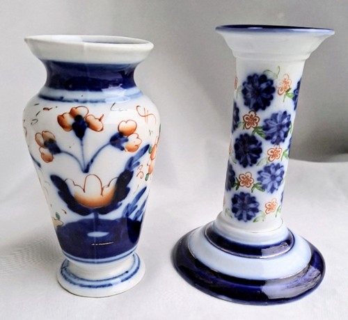 Vintage flow blue imari - flow,