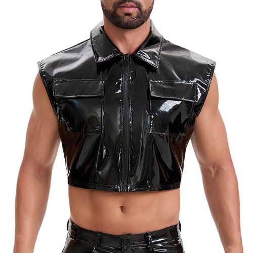 Mens slim wet look pvc - slim,