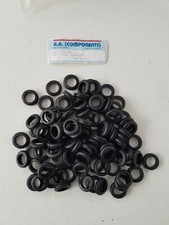 20mm Open Black Rubber Wiring Grommets x 100 