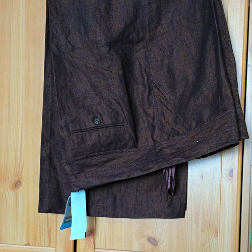 Ladies wide leg pure linen - wide-leg,