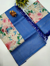 semi silk saree with floral