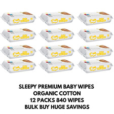 Sleepy Baby Wipes | Sensitive Skin | Organic Cotton | Unscented | Bulk Savings