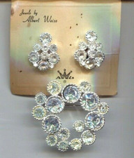WEISS Clear Rivoli Brooch &
