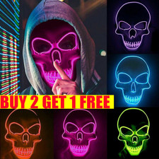 Halloween Skeleton LED Mask