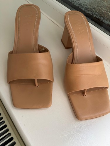 Zara block heel mules - zara,