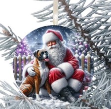 Boxer Dog Hanging Bauble Gift Present Decoration Christmas