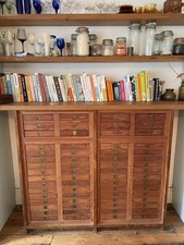 antique apothecary drawers, 64 solid pine drawers