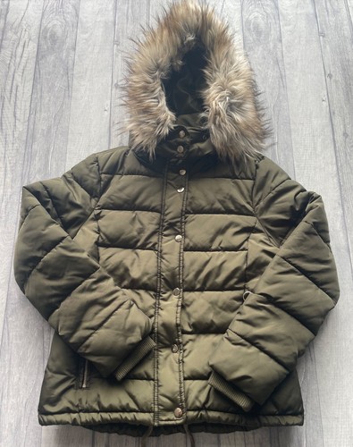 Topshop khaki puffer jacket - puffer,