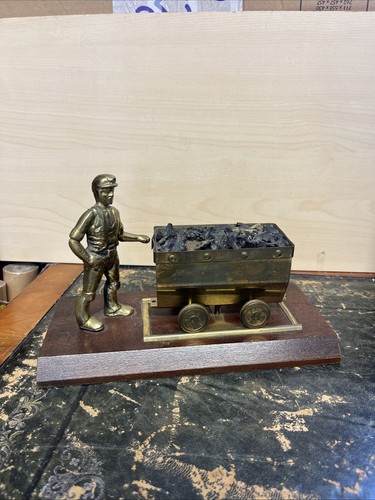 Vintage brass welsh coal - welsh, miner