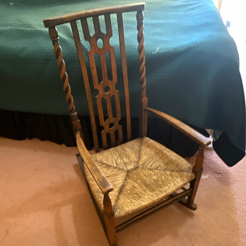 Wooden armchair with - wooden, arms
