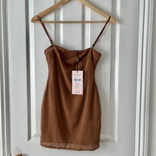 Polly tan mesh - tan, dress
