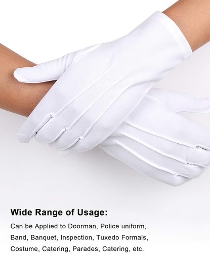 White gloves masonic freemason - white,
