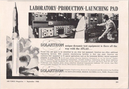 Solartron atlas rocket test - atlas,
